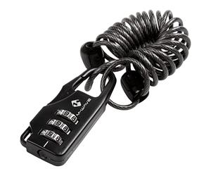 M-Wave Unisex Adult PD 3 Padlock - Black, Large