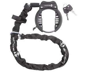 M-Wave Unisex - Adult Ring Chain XL Frame Lock with Chain, Black