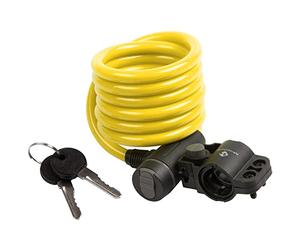 M-Wave Unisex Adult S 10.18 Spiral Cable Lock - Yellow,