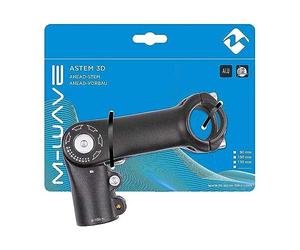 M-Wave Unisex Adult ST-C2.1 AHEAD Handlebar Stem Adjustable from 0° to 90°, External 90 mm, for 31.8 mm