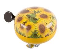 M-Wave Unisex Adult Sunflower Bicycle Bell, Many Different Designs, Steel, 80 Mm - yellow/green, 80 mm