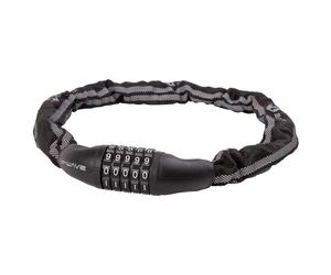 M-Wave - Zahlen-Kettenschloss D 6.8,5 Illu - Bike lock size Ø 6 x 850 mm, grey