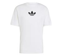(M, White/Black) Adidas Mens Adicolor Trefoil Cotton T-Shirt