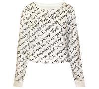 (M, White/Black) Harry Potter Womens/Ladies I Do Solemnly Swear Cropped Jumper