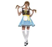 (M, White/Blue/Brown) Smiffys Womens/Ladies Olga Bavarian Costume Set