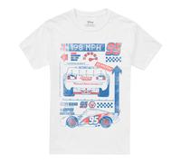 (M, White) Cars Mens 198 MPH Lightning McQueen T-Shirt