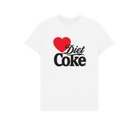 (M, White) Coca Cola Heart Diet Coke White T-Shirt
