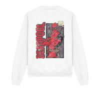 (M, White) Deadpool Unisex Adult I Said Mumble Sweatshirt