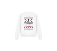 (M, White) Disney Unisex Adult Mickey Mouse Christmas Sweater Sweatshirt