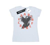 (M, White) Disney Womens/Ladies Maleficent Bad Influence Cotton T-Shirt