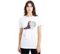 (M, White) Frozen Womens/Ladies Like Warm Hugs Anna And Olaf T-Shirt