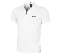 (M, White) Hugo Boss Mens 2025 Philix 4 -Way Stretch Wicking Quick Dry Golf Polo Shirt