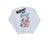 (M, White) Marvel Mens Daredevil Distressed Bullseye Vs Elektra Cover Sweatshirt