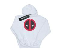 (M, White) Marvel Mens Deadpool Large Clean Logo Hoodie