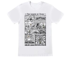 (M, White) Nintendo Unisex Adult Drawings Legend Of Zelda T-Shirt