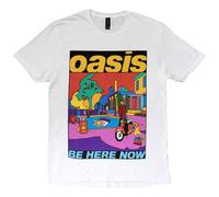 Oasis T-Shirt Definitely Maybe Be Here Now – Decca Logo – Official New White M