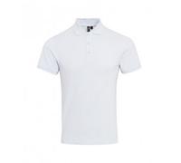 Premier Mens Coolchecker Plus Piqu Polo Shirt (White) - Size Medium