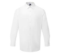 (M, White) Premier Mens Poplin Long-Sleeved Formal Shirt