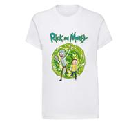 (M, White) Rick And Morty Unisex Adult Portal T-Shirt