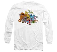 (M, White) Sesame Street Unisex Adult Group Long-Sleeved T-Shirt