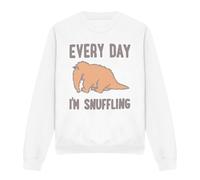 (M, White) Sesame Street Unisex Adult The Snuffle Shuffle Sweatshirt