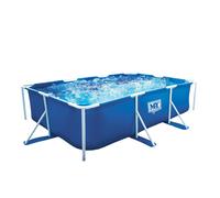 M.y 9.8Ft Metal Frame Rectangular Swimming Pool In Blue Blue