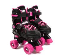 M.Y Adjustable Quad Roller Skates with Built In Adjusters in Pink | Size: Large M.Y Pink Large