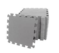 M.Y Grey Interlocking Foam Play Mat - 29x29cm Thick Soft EVA Soft Floor Tiles 9 Piece