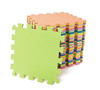 M.Y Interlocking Foam Baby Play Mat - 29x29cm Thick Multi Colour Soft EVA Infant Floor Tiles 9 Piece