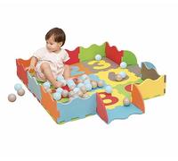 M.Y Interlocking Foam Play Mats Age 3+ with 40 Ball Pit Balls - Thick Multi Colour Soft EVA Baby Floor Tiles Puzzle Mat