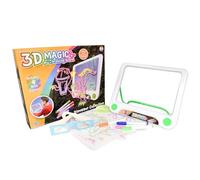 M.Y KandyToys 3D Neon Magic Drawing Board Dinosaur Themed Educational Doodle Board Kids Toy