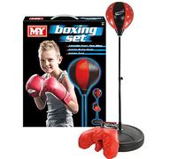 M.Y Kids Boxing Bag with Gloves | Freestanding Adjustable Punch Bag for Juniors