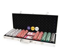 M.Y 500 Piece Texas Hold'em Poker Set, Silver