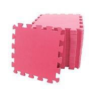 M.Y Pink Foam Baby Play Mat - 29x29cm Thick Soft EVA Infant Floor Tiles 9 Piece