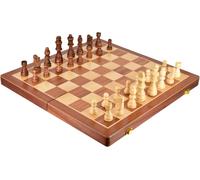 M.Y Premium 15" Wooden Magnetic Chess & Draughts Set in Light Brown M.Y Light Brown