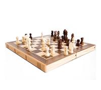 M.Y Premium Age 3+ 12" Wooden Chess Set | Two In One | Traditional Chess Board Game with Draughts for Adults & Kids