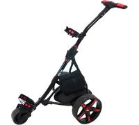 M.Y Pro Series Electric Golf Trolley | 36 Hole Battery Lithium Golf Trolley | 9 Speed Auto Distance Function | Easy To Assemble | Over £100 Free Accessories (Lithium Battery, Red)