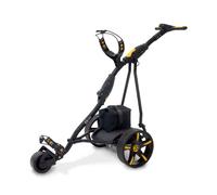 M.Y Pro Series Electric Golf Trolley Black & Yellow | 36 Hole Battery Trolley | 9 Speed Auto Distance Function | Easy To Assemble | Over £100 Free Accessories