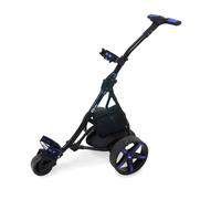 M.Y Pro Series Electric Golf Trolley Black & Blue | 36 Hole Battery Trolley | 9 Speed Auto Distance Function | Easy To Assemble | Over £100 Free Accessories