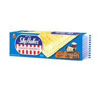 M.Y. San SkyFlakes Crackers Sandwich Cream Filling Filipino Crispy Snacks (10 Pcs) 300g - Sweet Milk Flavour Cream Filling Condensada