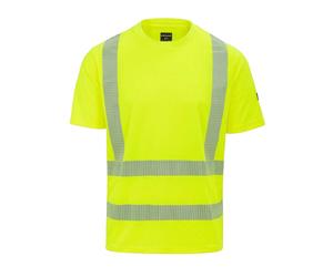 (M, Yellow) Dunlop Mens Lightweight Hi-Vis T-Shirt