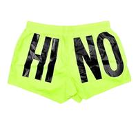 (M, Yellow) Moschino Mens Logo Polyester Swim Shorts