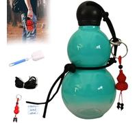 M-yth Monkey King Game Fan Gourd Sports Travel Water Bottle - 800mL Capacity, Chinese Retro-inspired Design (Blue)