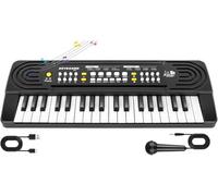 m zimoon 37 Mini-Key Keyboard Piano Toy for Kids with Microphone Black