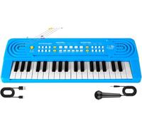 m zimoon 37 Mini-Key Kids Keyboard Piano Toy with Microphone Blue