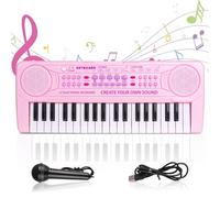 m zimoon Kids Piano Keyboard, 37 Keys Electronic Music Piano for Kids Portable Multi-Function Musical Instruments Educational Toy Birthday Gifts for Boys Girls Children Beginner Ages 3-8 Pink