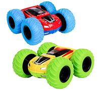 m zimoon Pull Back Car, Inertia Monster Truck Toy Cars Double-Sided Friction Powered Vehicles Push and Go Vehicle Min Car Rubber Wheels Cars Toys Birthday Gifts for 3-7 Years Old Kids Boys Girls