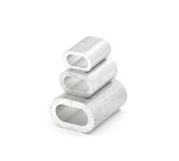 M0.8 M1.2 M1.5 M2 M3-M10 Aluminum Single Casing Wire Rope Ferrule Cable Ties Crimping Sleeve Oval Clip Clamp(5mmX20pcs)