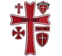 M0051T81 Kit Deus Vult Cross Templar Knight Embroidery Patch