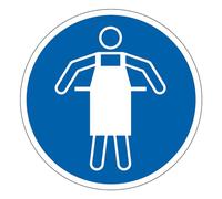 M026 - Compulsory Protective Apron - Sign and Mandatory Signage - Choice of Sizes - ISO 7010 Standard